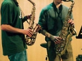 Bei den Bands errang „Bonuskäse“ den begehrten Jazzspatz Niedersachsen. Hier zunächst die beiden Saxophonisten Andreas Böhlen und Malte Schiller...